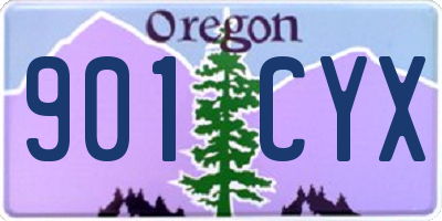 OR license plate 901CYX