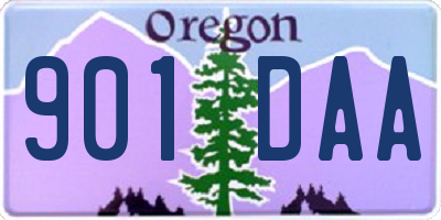 OR license plate 901DAA