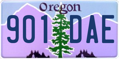 OR license plate 901DAE