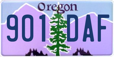 OR license plate 901DAF