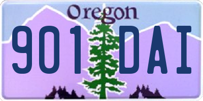 OR license plate 901DAI