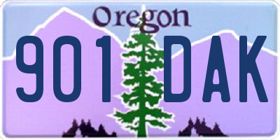 OR license plate 901DAK