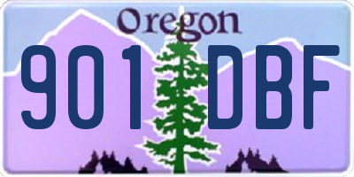 OR license plate 901DBF