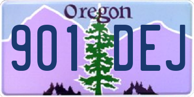 OR license plate 901DEJ