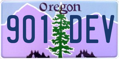OR license plate 901DEV
