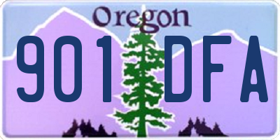 OR license plate 901DFA