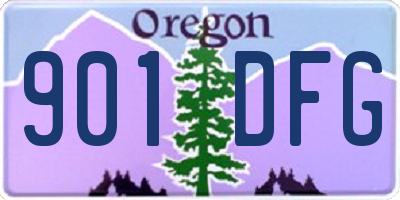 OR license plate 901DFG