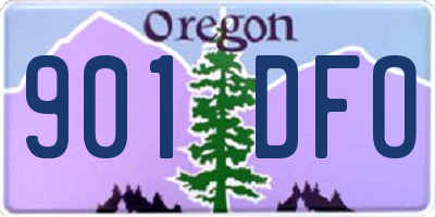 OR license plate 901DFO