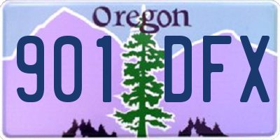 OR license plate 901DFX