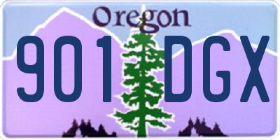 OR license plate 901DGX