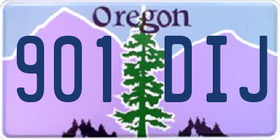 OR license plate 901DIJ