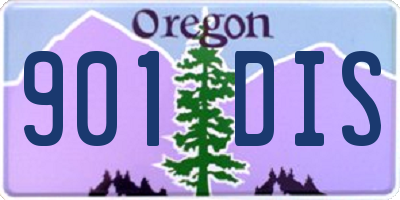 OR license plate 901DIS