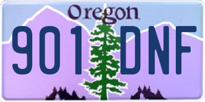 OR license plate 901DNF