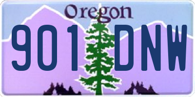 OR license plate 901DNW