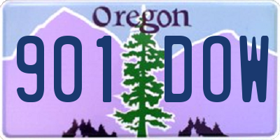 OR license plate 901DOW