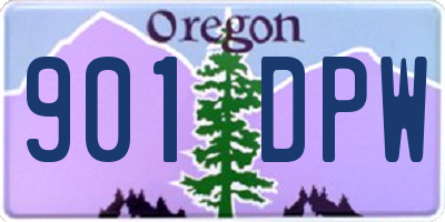 OR license plate 901DPW