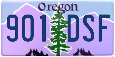 OR license plate 901DSF