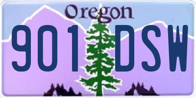 OR license plate 901DSW