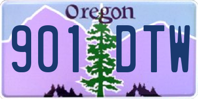 OR license plate 901DTW