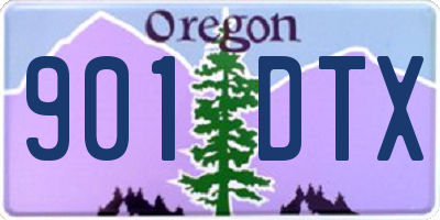 OR license plate 901DTX