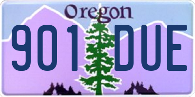 OR license plate 901DUE