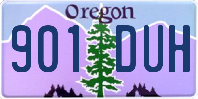 OR license plate 901DUH