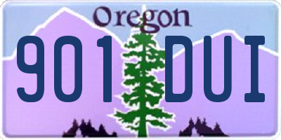 OR license plate 901DUI