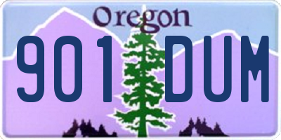 OR license plate 901DUM