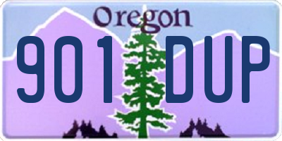 OR license plate 901DUP