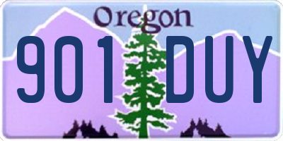 OR license plate 901DUY