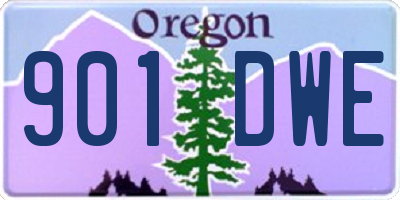 OR license plate 901DWE