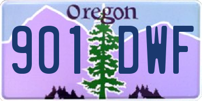 OR license plate 901DWF