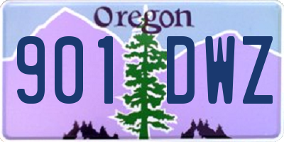 OR license plate 901DWZ