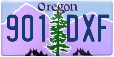 OR license plate 901DXF