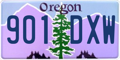 OR license plate 901DXW