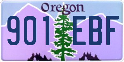 OR license plate 901EBF