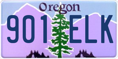 OR license plate 901ELK
