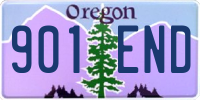 OR license plate 901END