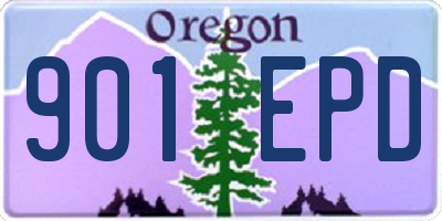 OR license plate 901EPD