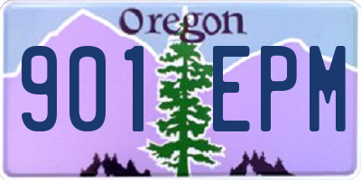 OR license plate 901EPM
