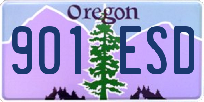 OR license plate 901ESD