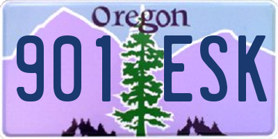 OR license plate 901ESK