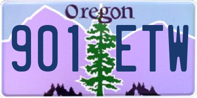 OR license plate 901ETW