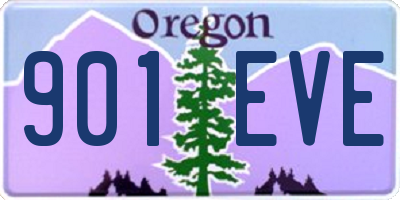 OR license plate 901EVE