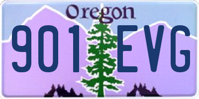 OR license plate 901EVG