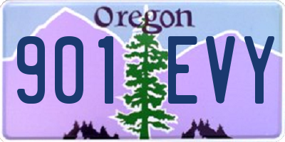 OR license plate 901EVY
