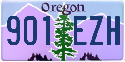OR license plate 901EZH