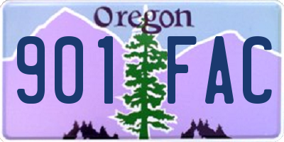 OR license plate 901FAC