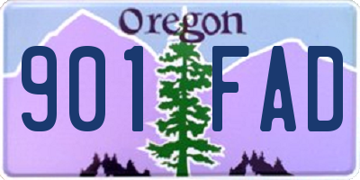 OR license plate 901FAD