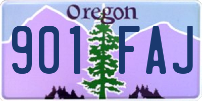 OR license plate 901FAJ